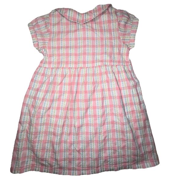 Esprit Vintage 90s Toddler Girls Plaid Dress Size 4t Pearlescent Buttons - Picture 3 of 5